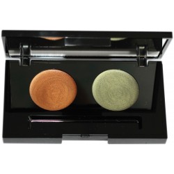 Vitual velvet rock Creamy Eyeshadows - Pearly rock & Black metallic