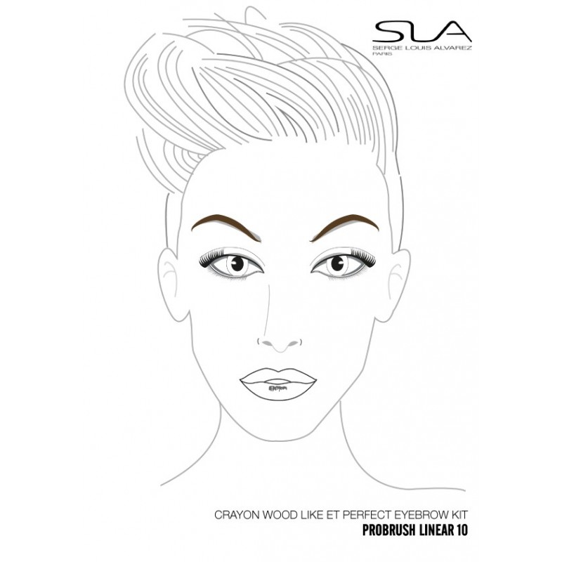 FACE CHART PROBRUSH LINEAR 10 SLA PARIS - SOURCILS