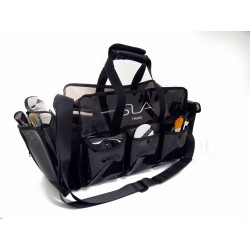 Sac make up transparent noir avec pochettes latérales scratch