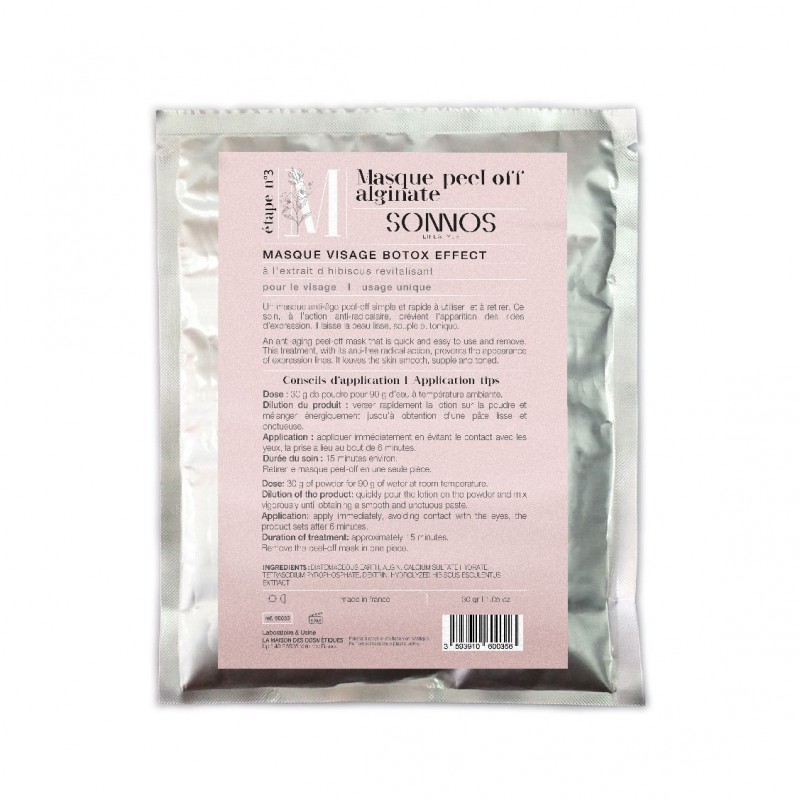 Masque peel-off alginate botox